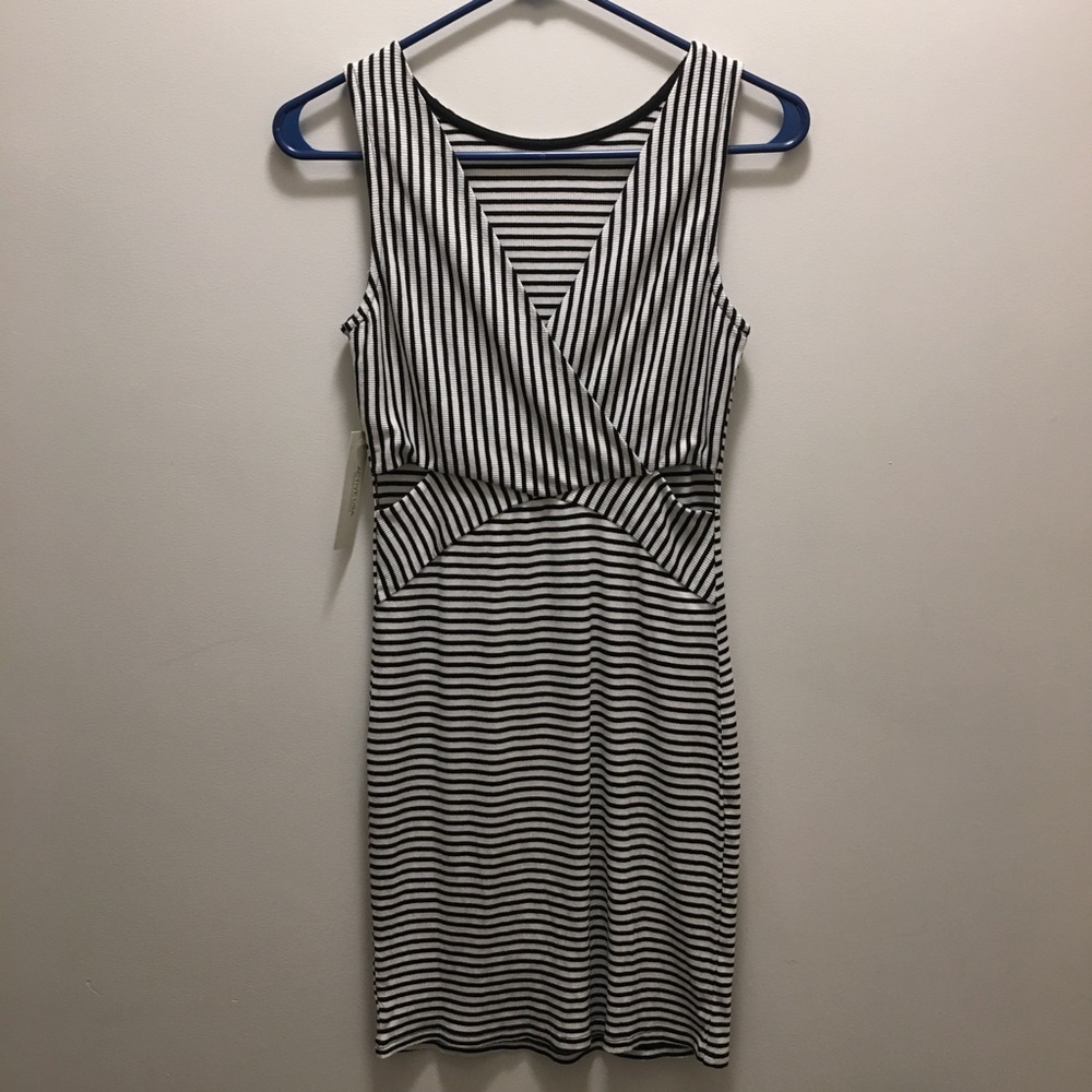 Striped bodycon dress